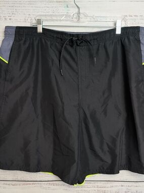 Nike Men's Mesh Lined Swim Trunks Shorts Black Grey Green Size XXL